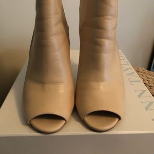 Ann Taylor “Natalie” leather peep toe bootie